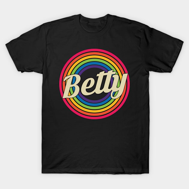 Betty - Retro Rainbow Style T-Shirt by MaydenArt